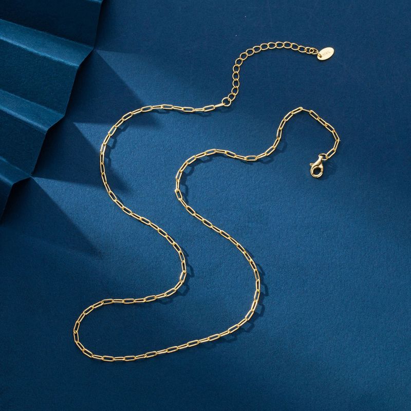 Collana da donna minimalista in argento Sterling S925 con ciondolo a croce geometrica, catena per l'eleganza quotidiana, catena per clavicola con croce a forma di fiore cubico_voghion.com