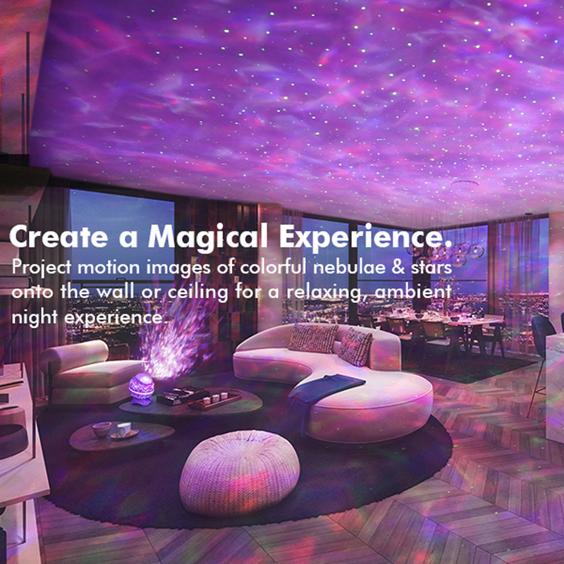 Proyector de galaxia con cáscara de huevo de dinosaurio, luz nocturna de cielo estrellado, altavoces Bluetooth, lámpara LED de nebulosa, decoración bonita para sala de juegos_voghion.com