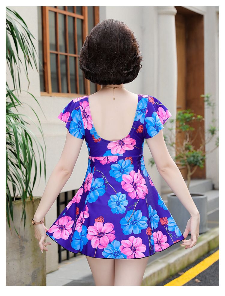 Maillot de bain neuf pour femme couvrant le ventre et paraissant mince et conservateur. Jupe une pièce grande taille Fat M de célébrités sur Internet_voghion.com