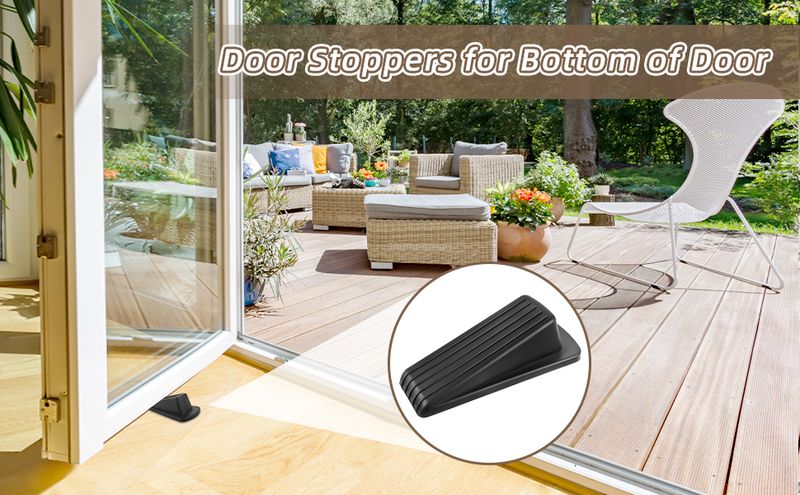 Batente de porta premium - Cunha de borracha empilhável | Adequado para carpetes | Resistente_voghion.com