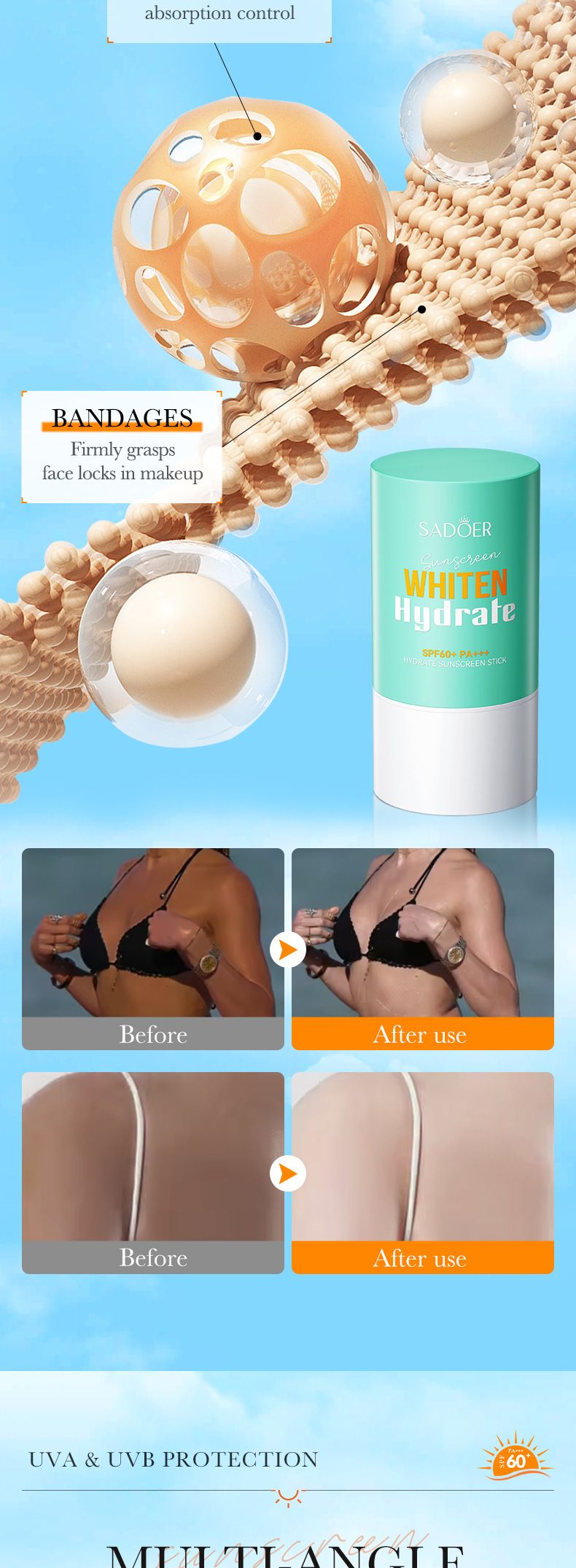 Full English Stick SADOER Whitening Moisturizing UV Resistant Sunscreen_voghion.com
