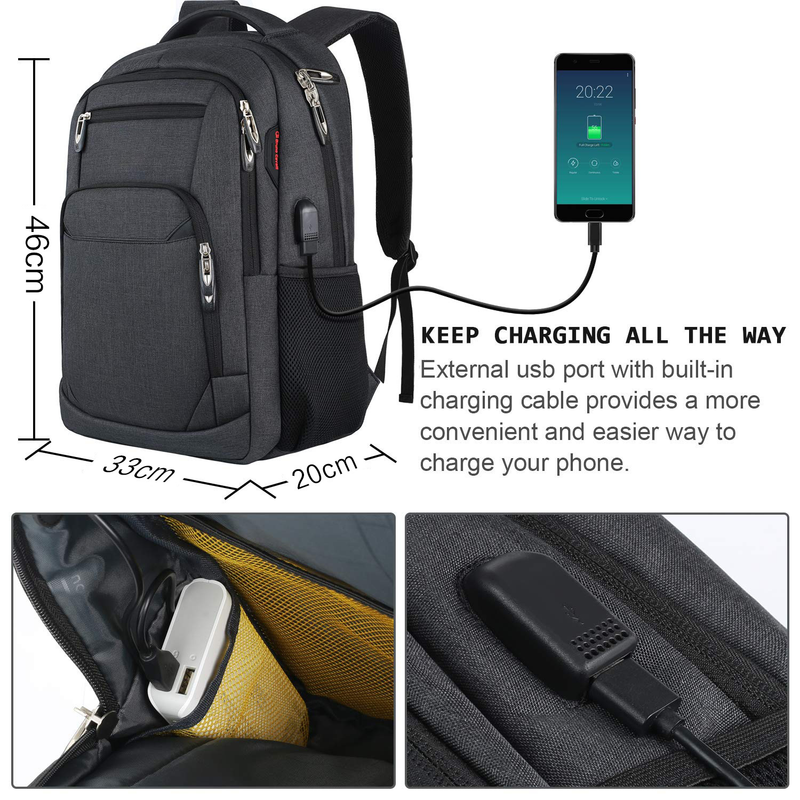 mochila de computador mochila masculina grande capacidade multifuncional viagem notebook bolsa de computador empresarial_voghion.com