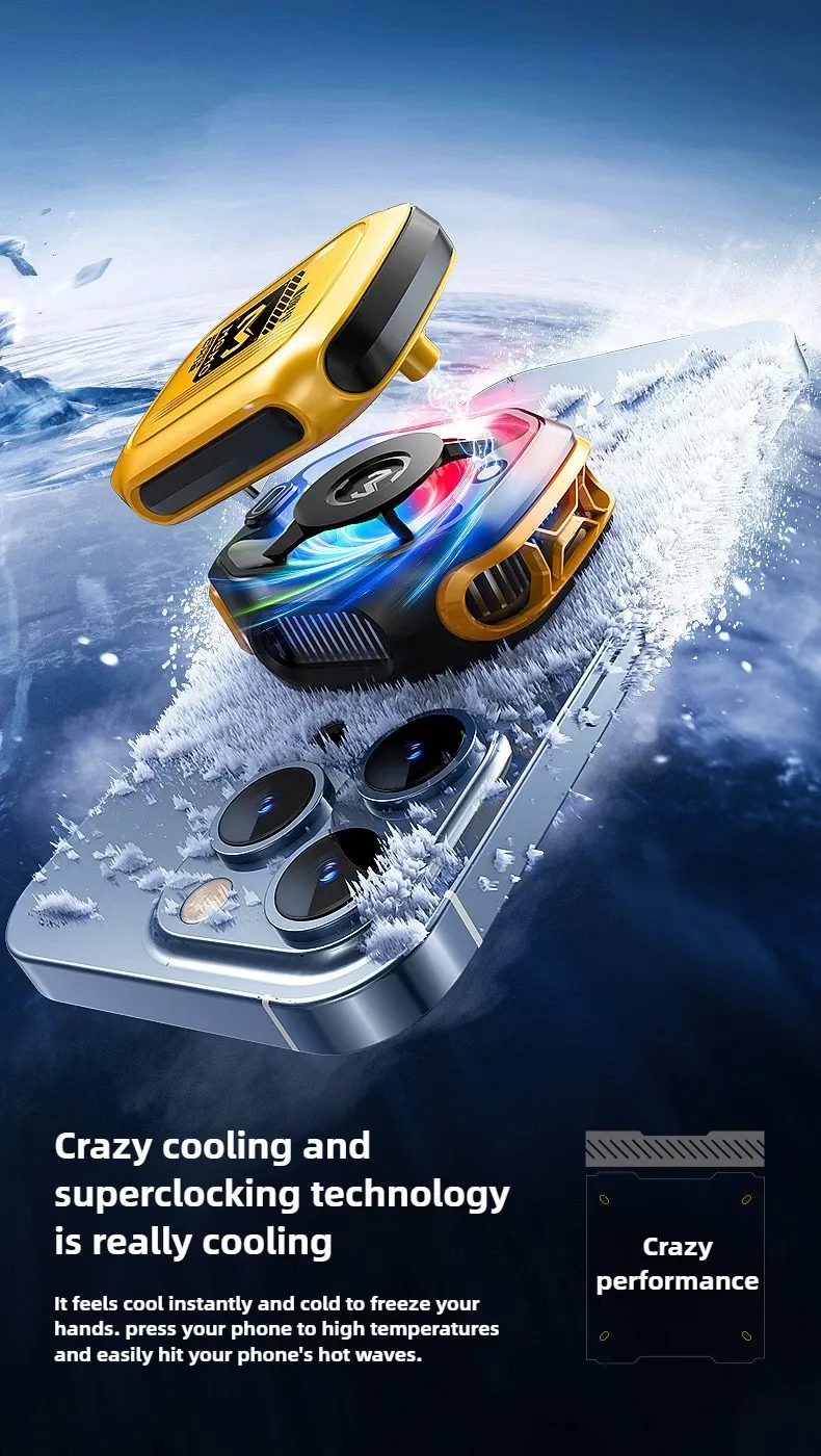 MEMO CX12 Mobile Phone Cool Heat Sink AI Semiconductor With Battery Digital Display Cooling Radiator For IOS Android_voghion.com