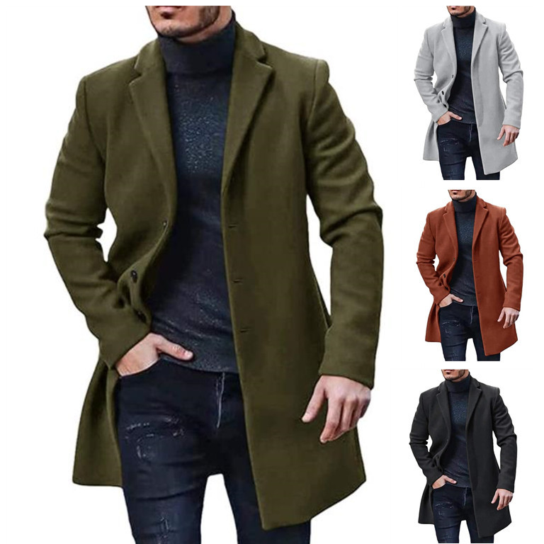 Men's 2022 New Woolen Jacket Trench Coat Multiple Colors And Sizes_voghion.com