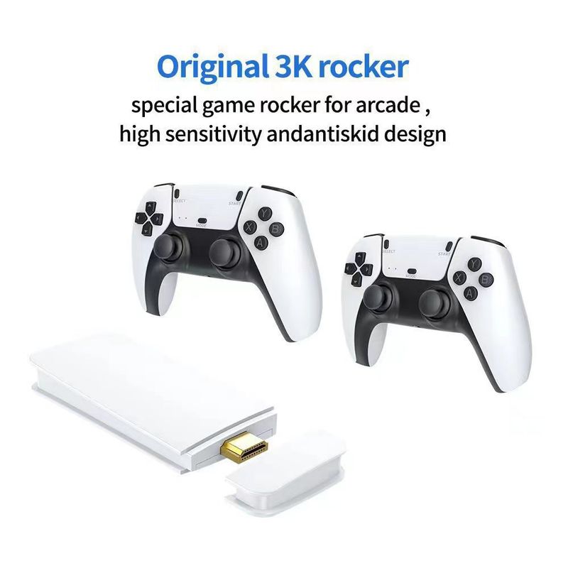 Belaidis televizoriaus žaidimų konsolė su HDMI ryšiu, 2.4G, didelės raiškos, 4K, dviejų žaidėjų, retro stiliaus_voghion.com