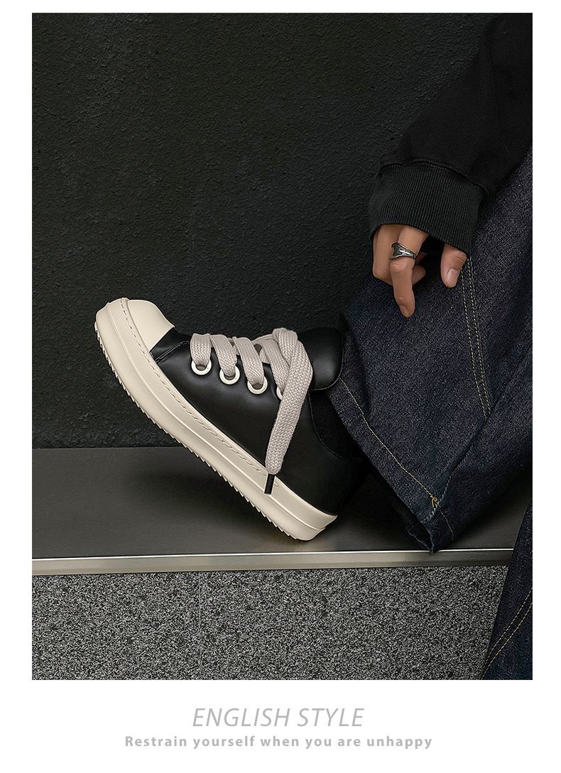 Scarpe casual da uomo, comode e comode, con suola spessa e tacco alto, alla moda e versatili._voghion.com