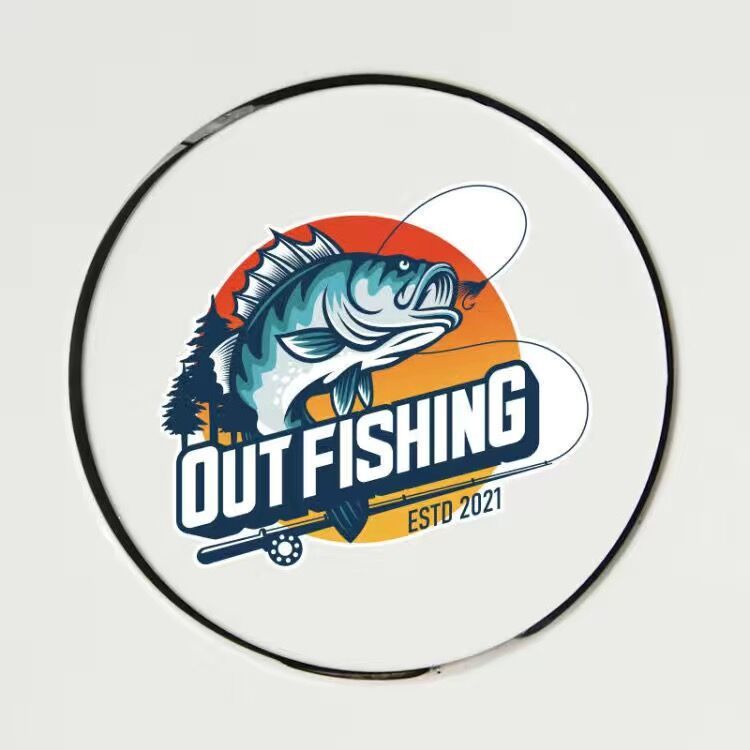 Personalized creative fishing enthusiasts reflective car stickers Luya fishing box decorative stickers scratch cover decorative stickers_voghion.com