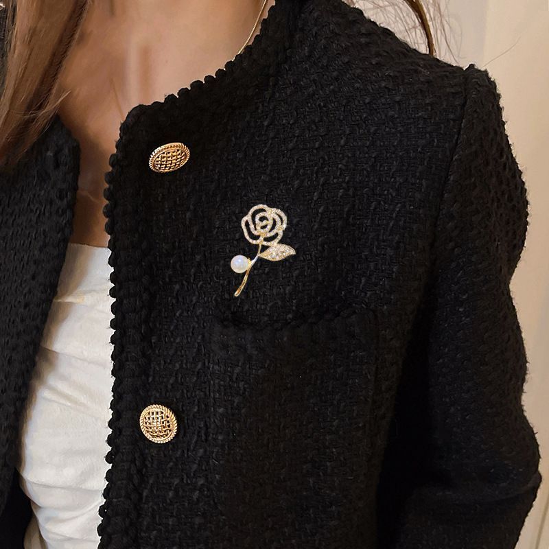 Rose High-End-Brosche Mode Exquisite Mantel Temperament Anzug Premium Pin Perle Brosche Zubehör_voghion.com