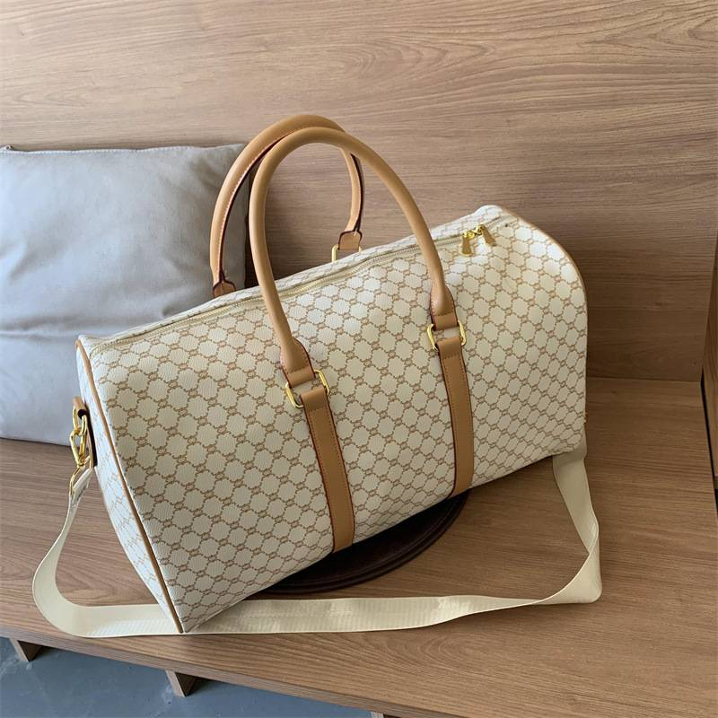Nieuwe stijl draagbare PU reistas casual mode messenger bag voor mannen en vrouwen korte afstand grote capaciteit een schouder zakelijke reisbagage tas_voghion.com