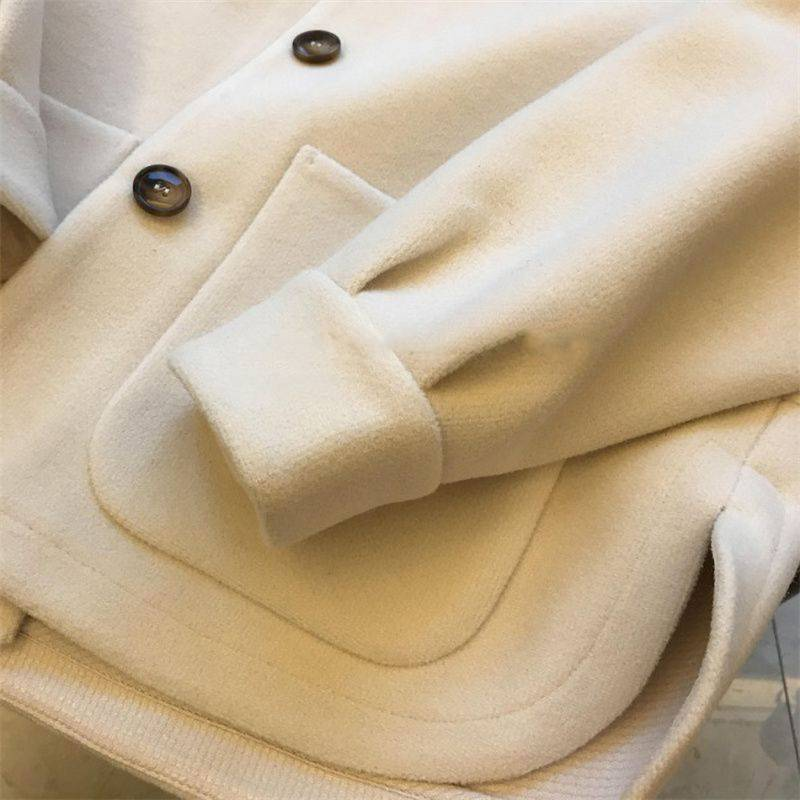 Dameskleding met label snit, patchwork gebreide wollen jas met capuchon voor dames, herfst- en winterontwerp, nichejastrend_voghion.com