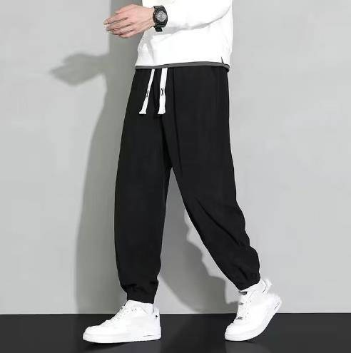 Herenkleding Casual broeken Sportbroeken Losse pasvorm Effen kleur broeken Modieus merk Jeugd Populair Trendy Herenbroeken Lazy Art_voghion.com