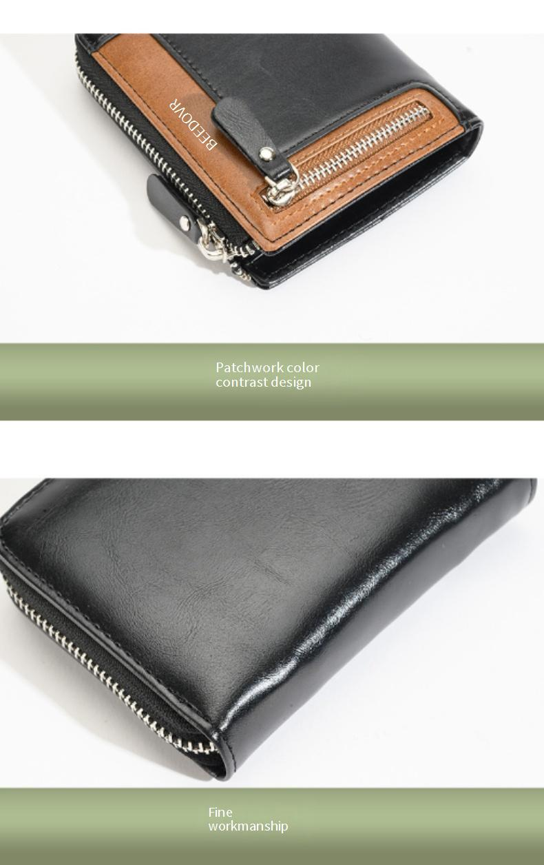 Herrentaschen RFID Anti-Diebstahl-Bürste Neue Herrenbrieftasche Kurze vertikale Reißverschlussbrieftasche Multifunktionale Geldbörse Heißer Verkauf_voghion.com