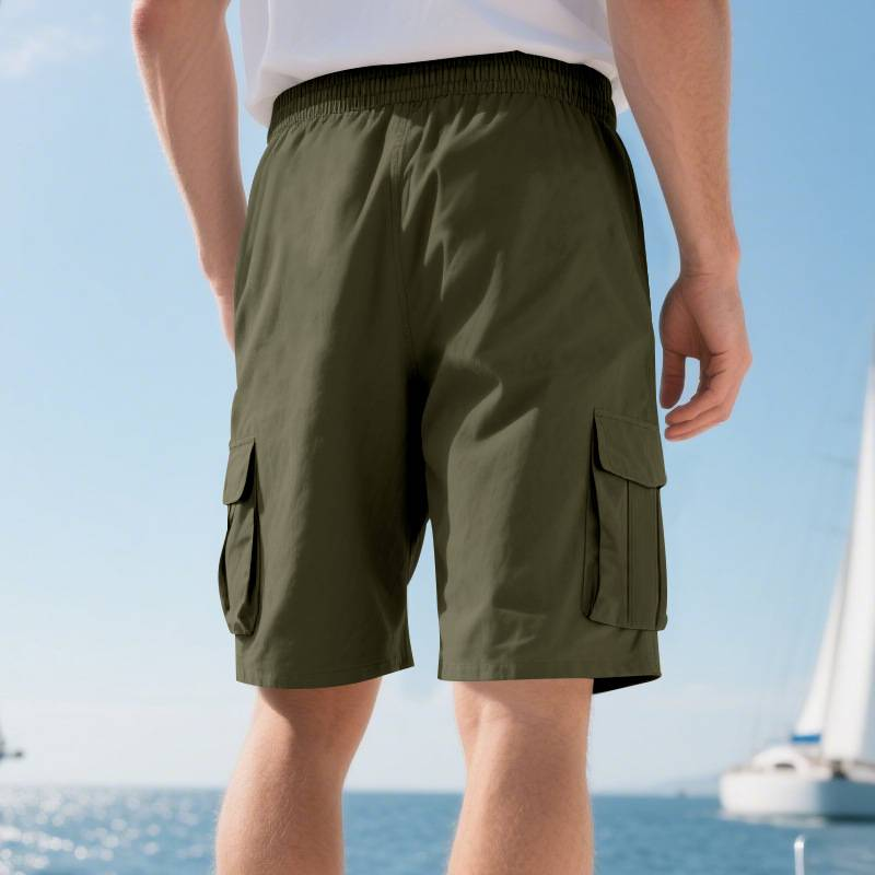 Men's Summer Cargo Shorts 5" Inseam - Loose Fit Utility Work Shorts With Multi-Pockets, Squat-Proof Casual Athleisure_voghion.com