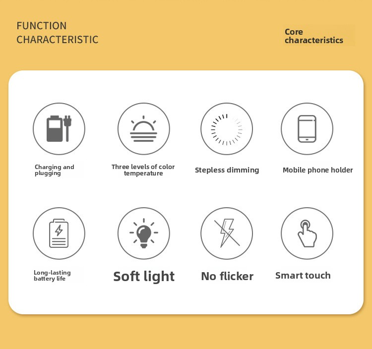 Faltbare LED-Schreibtischlampe mit Augenschutz, wiederaufladbar über USB, Touch-Steuerung, 3 Helligkeitsstufen, CE-zertifiziert (Modell XH4000)_voghion.com