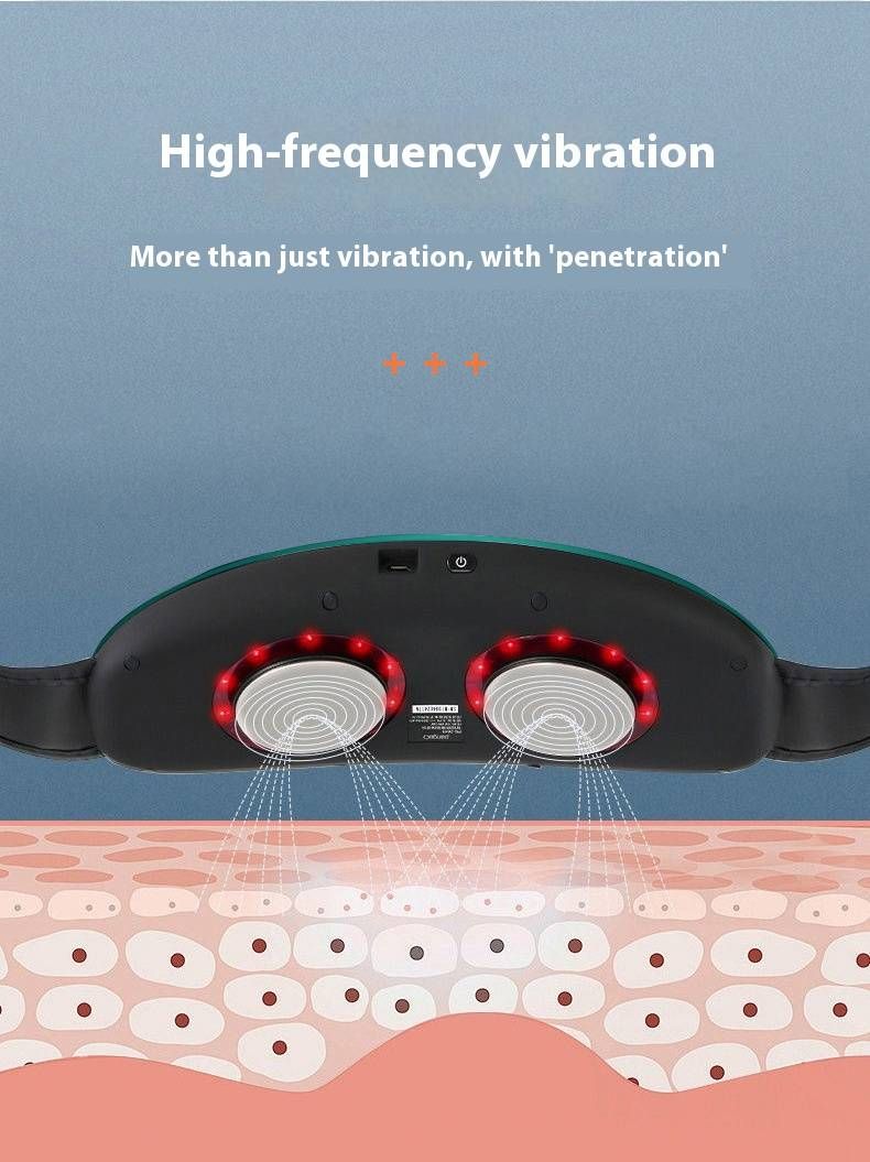 Cinturón masajeador abdominal inalámbrico con calefacción: amasamiento automático, shiatsu y compresas calientes para reducir la grasa abdominal. Dispositivo portátil de masaje de cintura._voghion.com