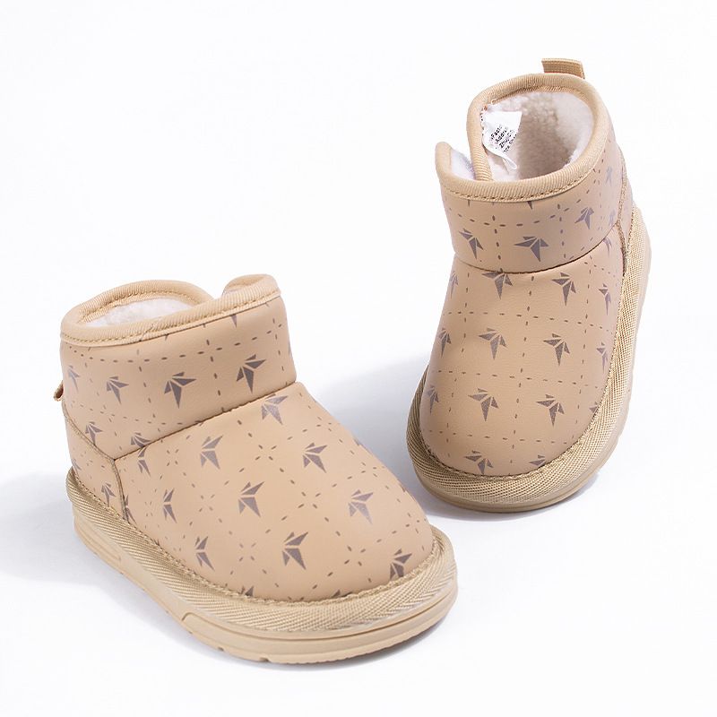 Kids' Winter Boots – Fleece-Lined, Cute Printed, Slip-Resistant TPR Sole (Sizes 20-26)_voghion.com