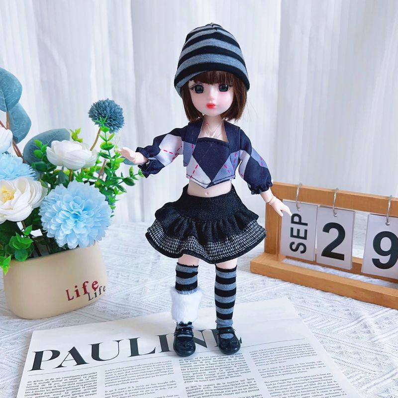 Muñeca de 30 cm de alto valor, conjunto completo, bebé desnudo, 6 puntos, BJD, ropa de bebé, casa de juegos para niña, regalo de cumpleaños para niños._voghion.com