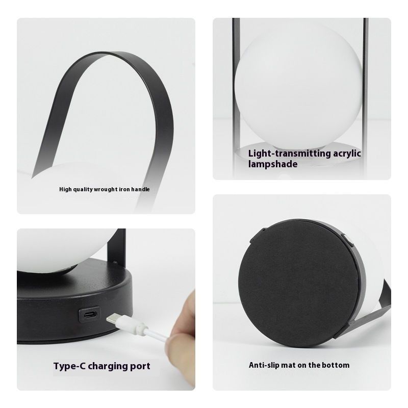 Portable Camping Small Night Light Main Stall Internet Celebrity Bedroom Sleep Home Rechargeable Desk Lamp_voghion.com