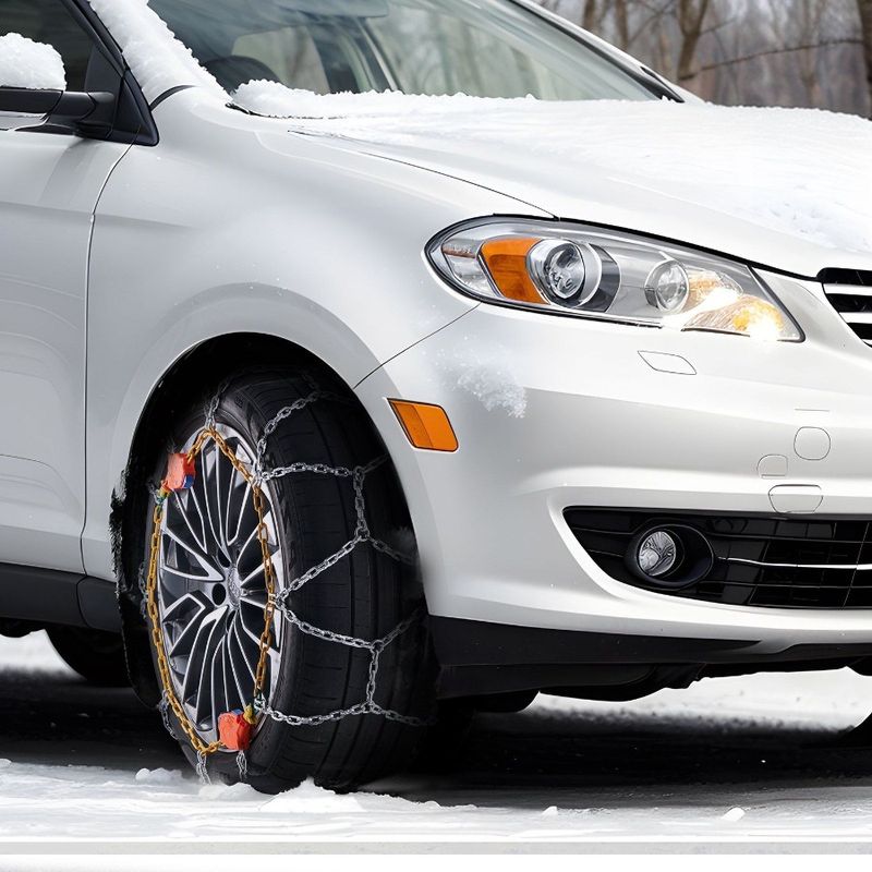 Diamond Antislip Auto Mesh Traction Chains Chains Tightening Wheel Snow_voghion.com