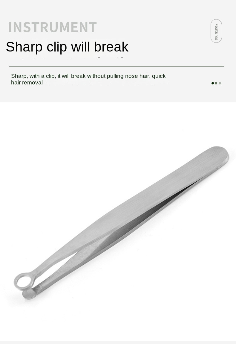 Uniwersalne pęsety do przycinania włosów w nosie Ze stali nierdzewnej Brwi w nosie Strzyżenie Manicure Przycinanie twarzy Makijaż Nożyczki_voghion.com