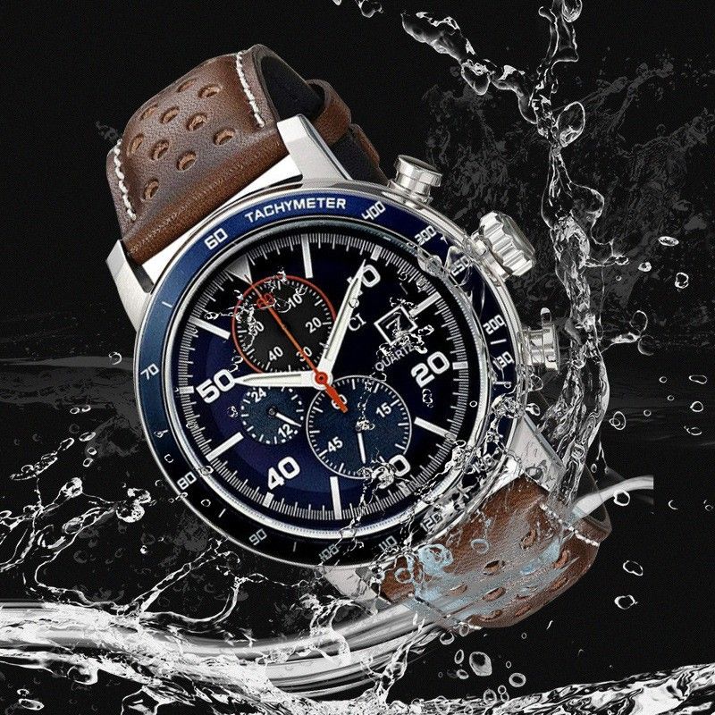 Men's Quartz Multifunctional 6-pin Chronograph Watch Comes With A Free Packaging Box_voghion.com