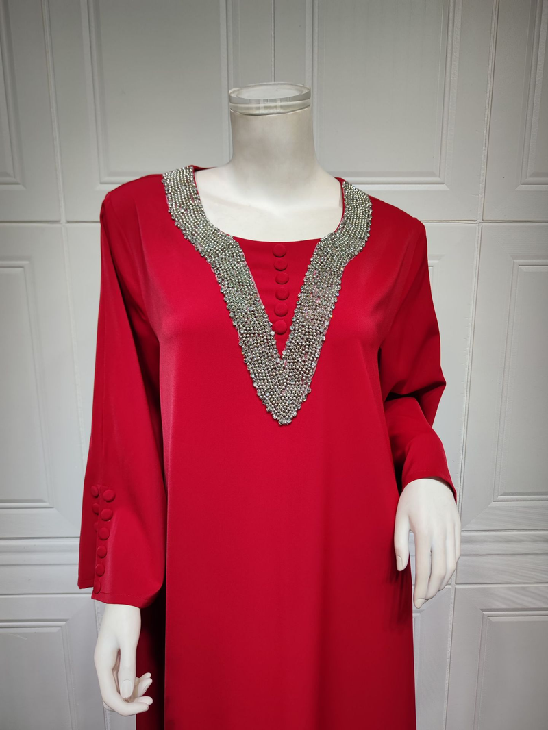 Muslimische Abaya Mit Seilstickerei, Damenrobe, Traditionell, Moderne, Wunderschön, Ramadan_voghion.com