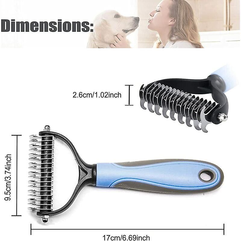 Stainless Steel Dog Cat Brush Grooming Rake for Dog Cat Remove Undercoat_voghion.com