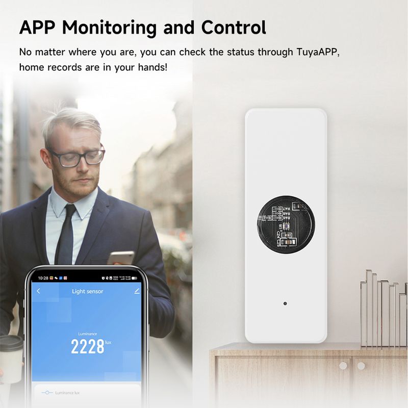 Wifi Light Luminance Sensor Illumination Brightness Detector Home Automation With Smart Life Device Integration Tuya_voghion.com