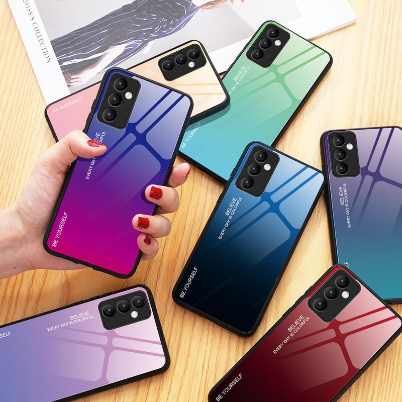 Voor Samsung Galaxy S22 Ultra Case Cover Voor Samsung S22 Plus S 22 S22 Case Gradient Glass Beschermend_voghion.com