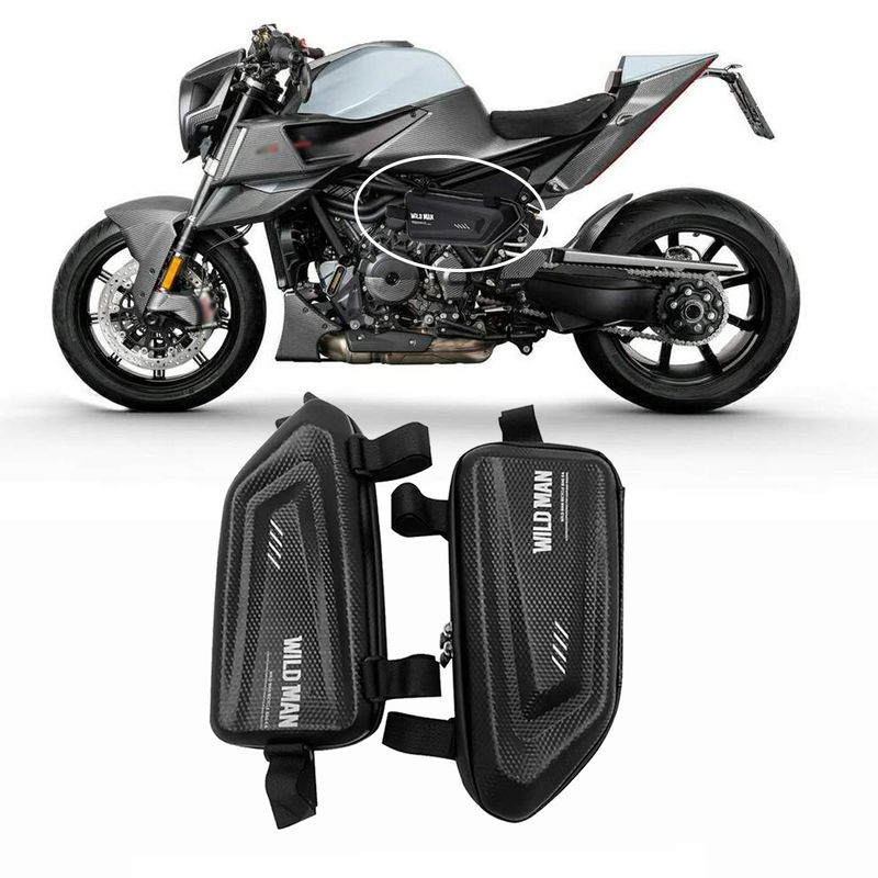Bolsa lateral modificada para motocicleta BRABUS 1300 R, bolsa lateral triangular impermeable, bolsa de carcasa rígida para BRABUS 1300 R_voghion.com