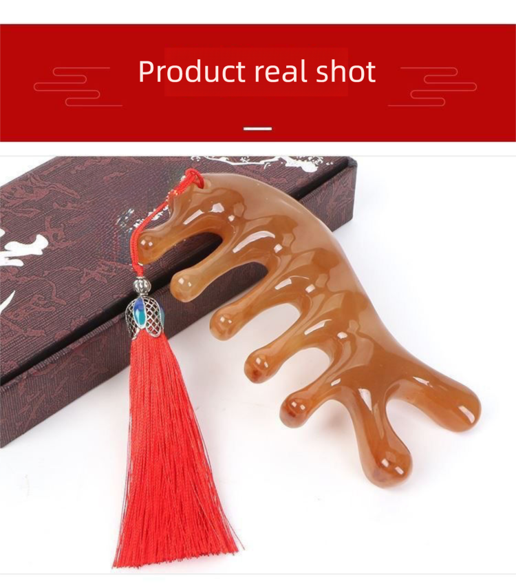 Head Meridian Hair Therapy Special Scalp Massage Four-in-One Multi-Functional Horn Comb_voghion.com