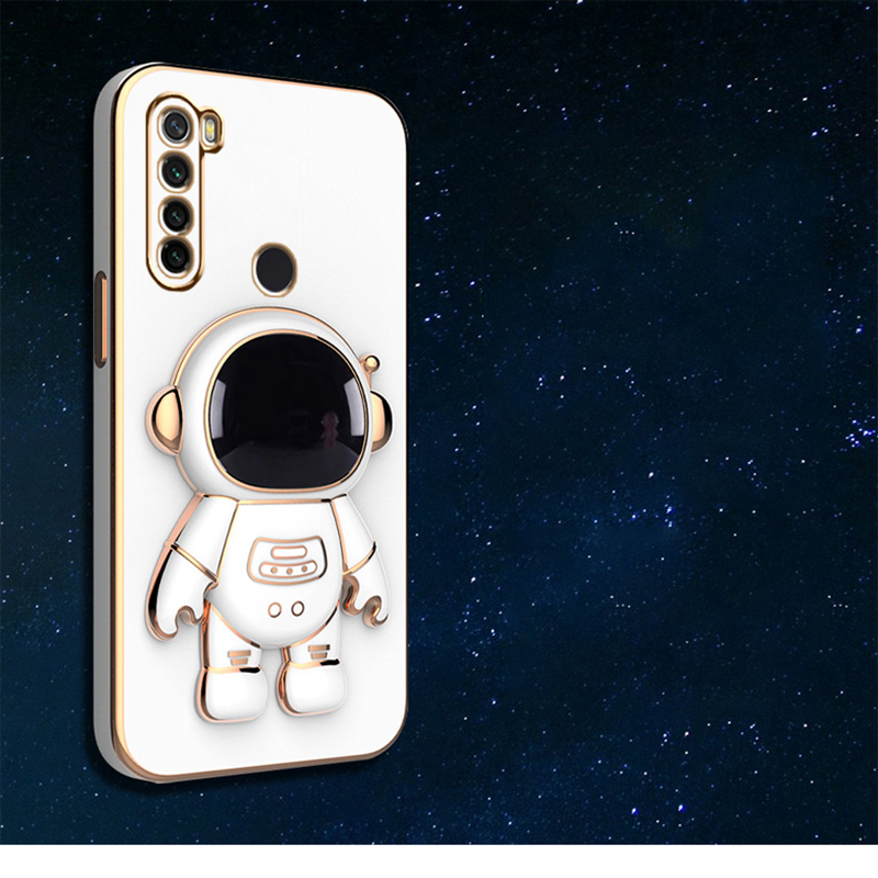 Astronot Braket Kaplama Telefon Tutucu Kılıf Xiaomi Redmi Note 8 Pro 8T 8A 2021 Stand Yumuşak Arka Kapak_voghion.com