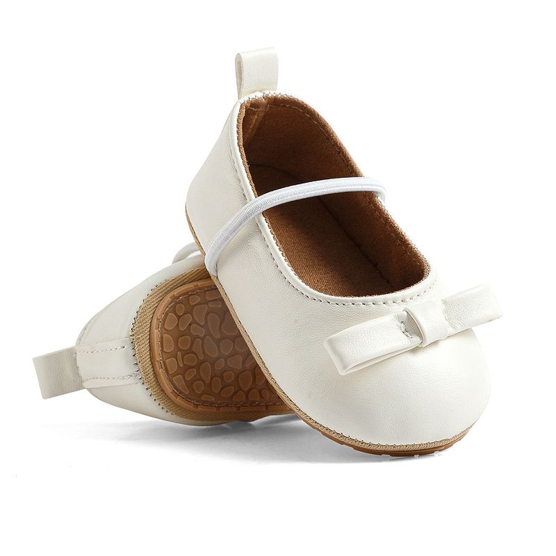 Primavera e autunno nuove scarpe da passeggio per bambine con fiocco a farfalla e fondo antiscivolo G406_voghion.com