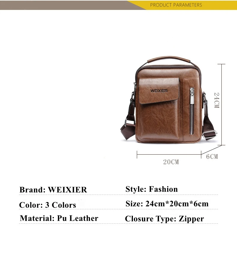 Schoudertassen voor heren Crossbodytas Multifunctionele handtassen voor heren Capaciteit PU-leren tas voor mannelijke messengertassen Tote Bag_voghion.com