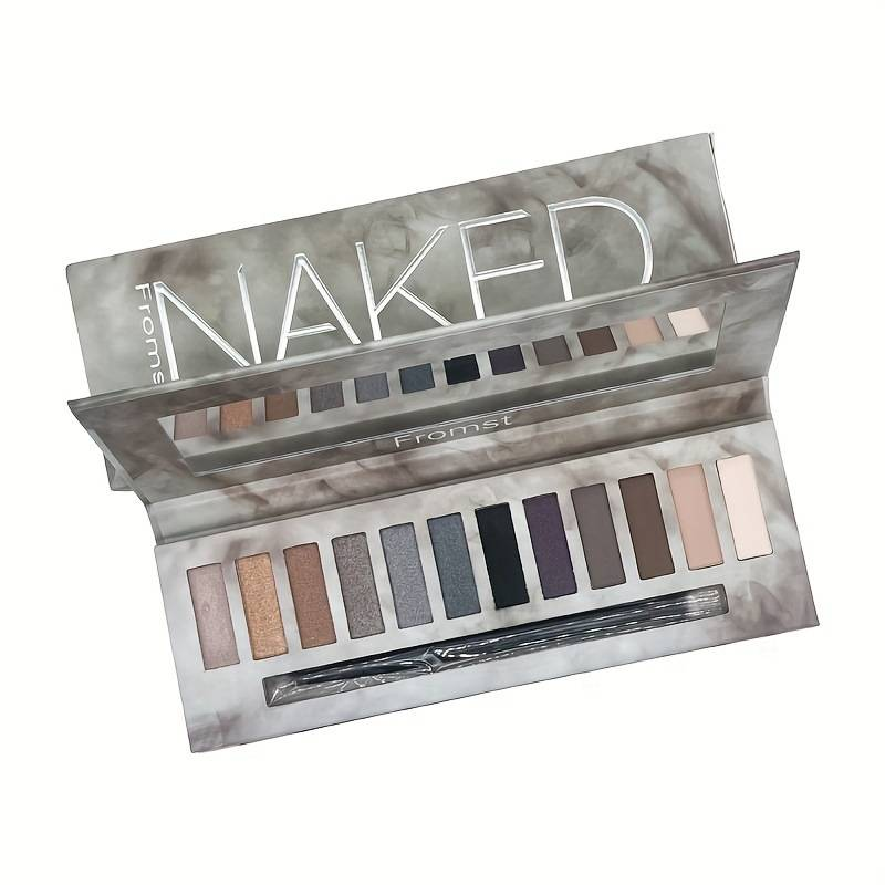 12 farver Smoky øjenskyggebakke Perlemat grundfarve ins Eyeshadow_voghion.com