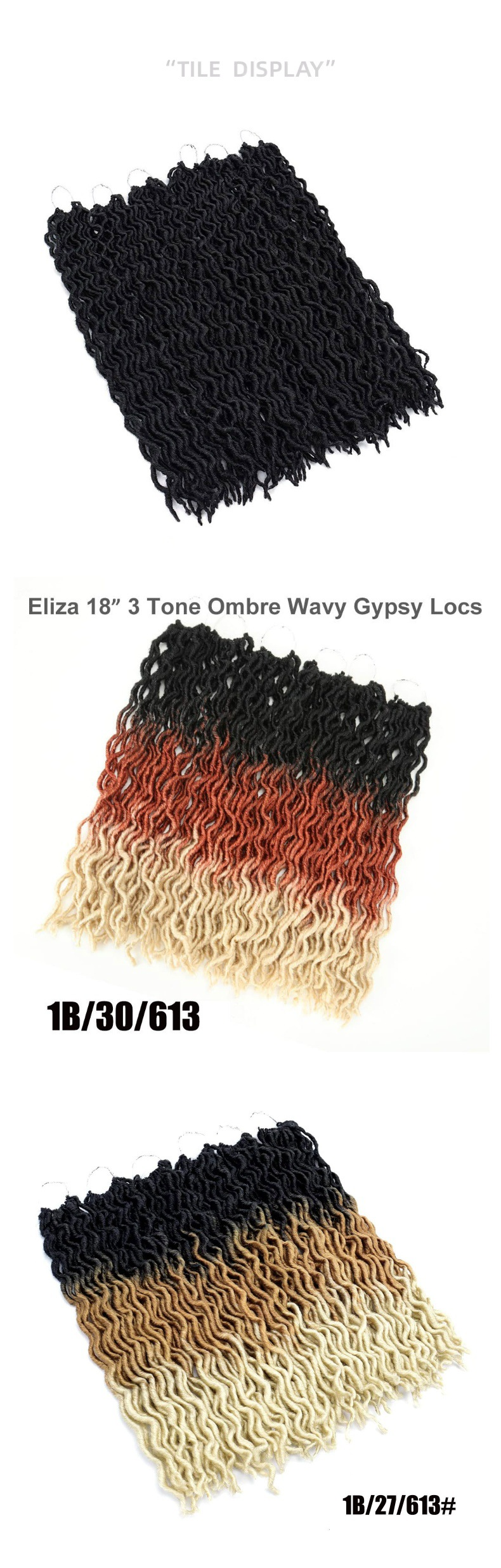 Curly Gypsy Synthetic Wig African Dreadlocks Crochet Hair Extensions Gypsy Locs Wigs_voghion.com