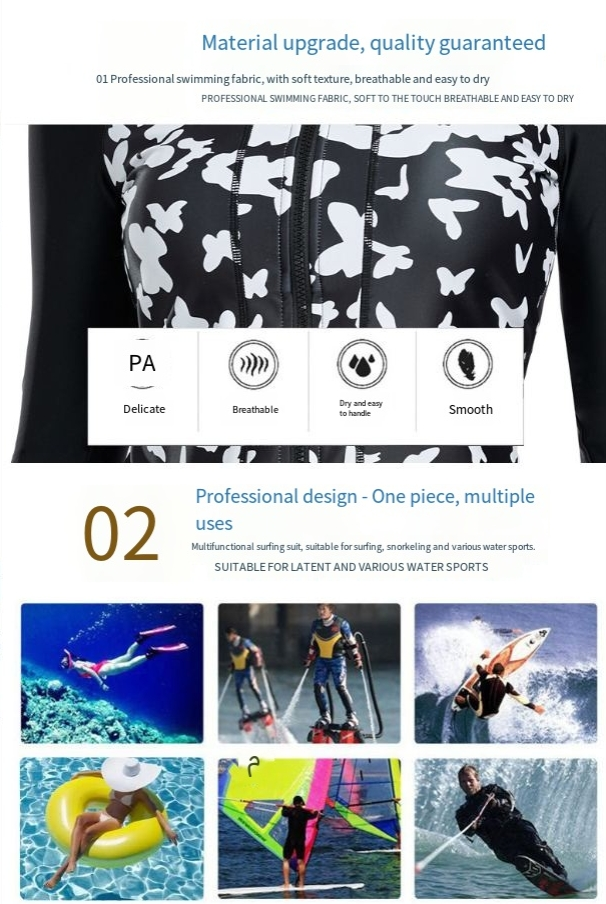 Gonna da surf con cerniera e stampa a tinta unita da donna_voghion.com