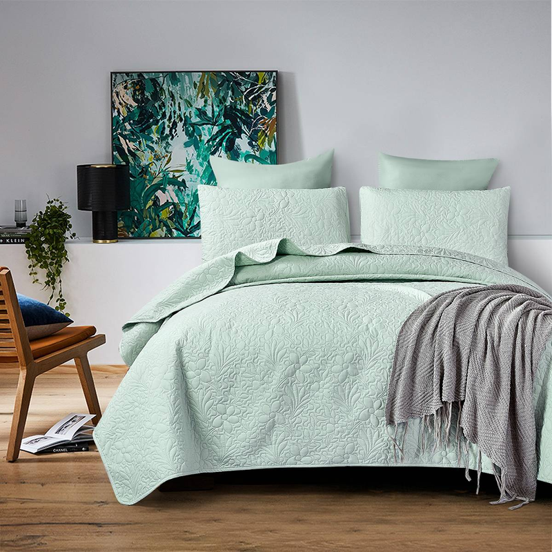 CG05 Five-Leaf Clover Bed Cover Set, Suitable For Bedrooms And Living Rooms (1* Bedspread +2* Pillowcase, No Duvet Core Or Pillow Core)_voghion.com