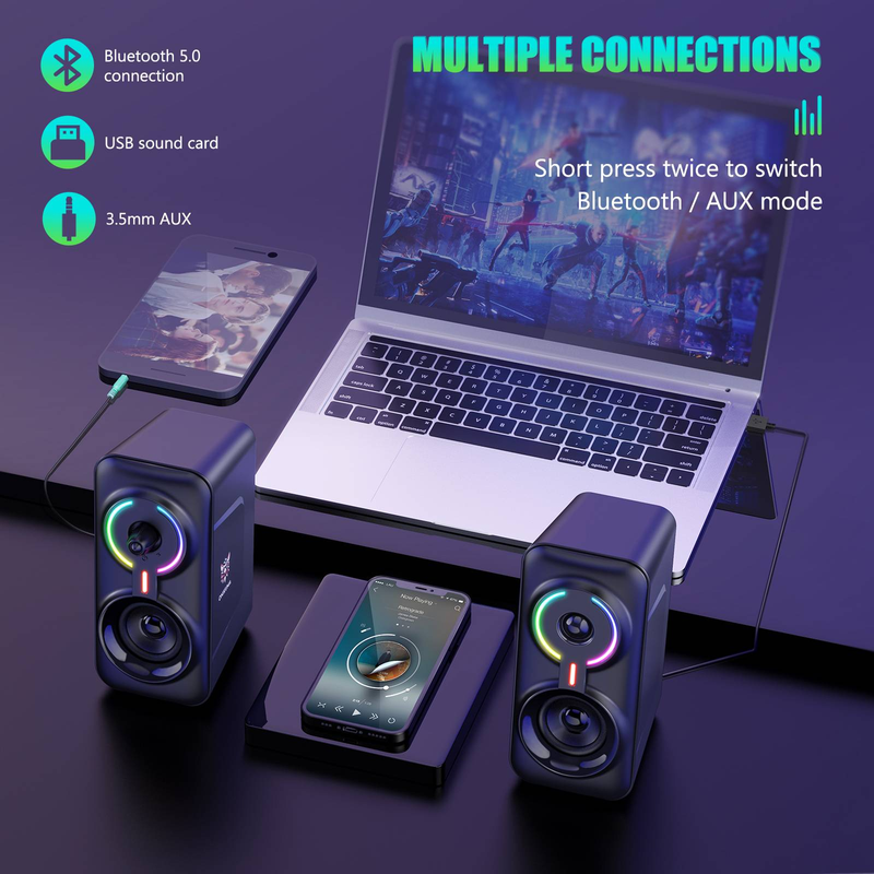 ONIKUMA L6 Bluetooth Speaker RGB Black_voghion.com