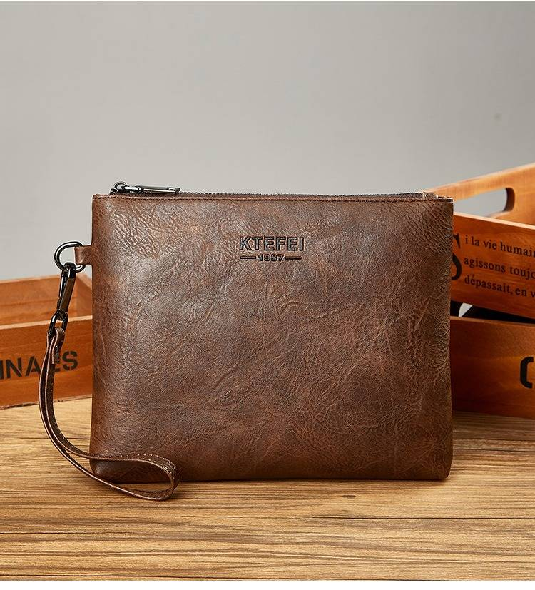 Heren Clutch Bag Polstas Heren Handtassen Mode Casual Zakelijke Handtassen Envelop Voorhuid Tas Clip Tas_voghion.com