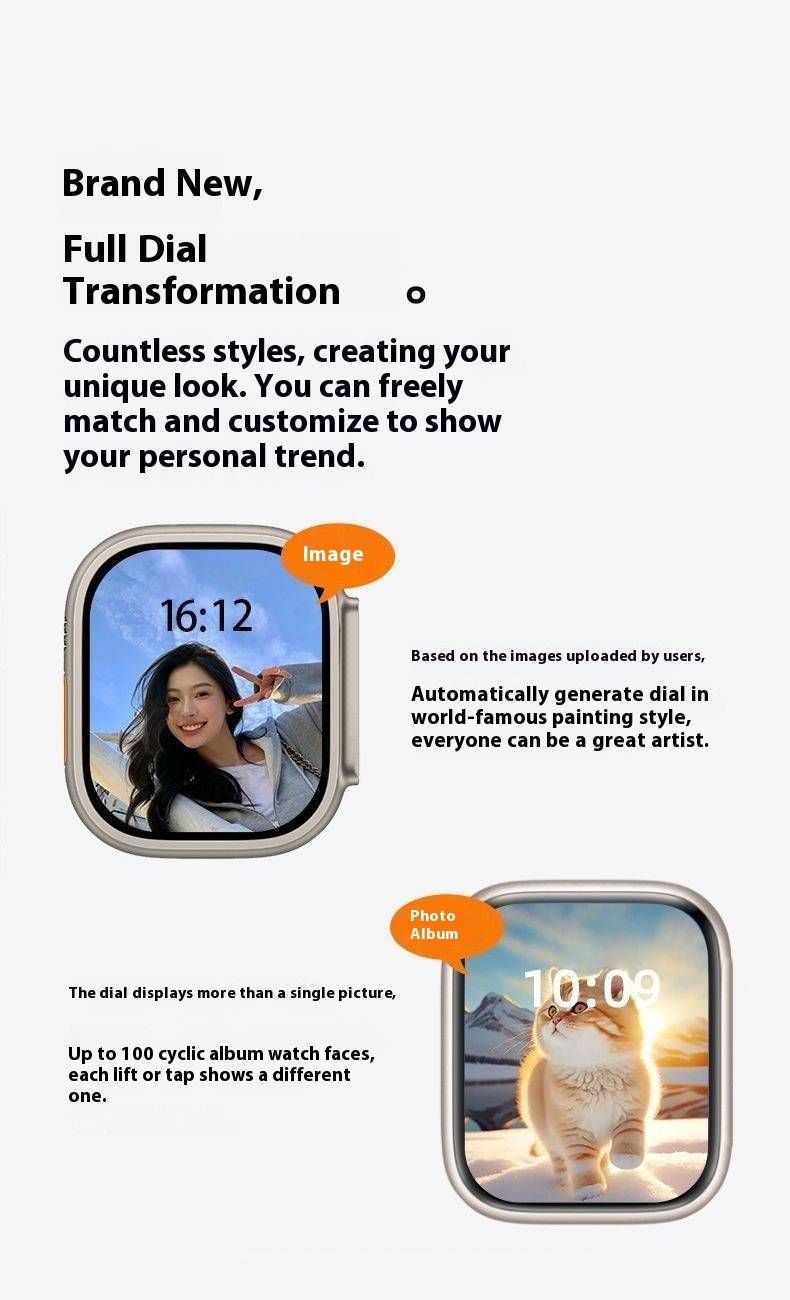 S10 Smart Watch Ultra - Full-Function Fitness Tracker With Bluetooth, Sunlight-Readable Display, 7-Day Battery Life, Waterproof For Men & Women_voghion.com