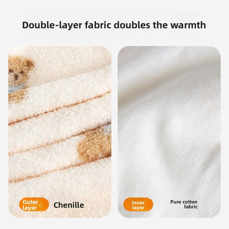 Baby-Einteiler aus dickem Fleece, Kinderpyjama für Herbst und Winter, warmer Baby-Schlafsack, Loungewear der Klasse A_voghion.com