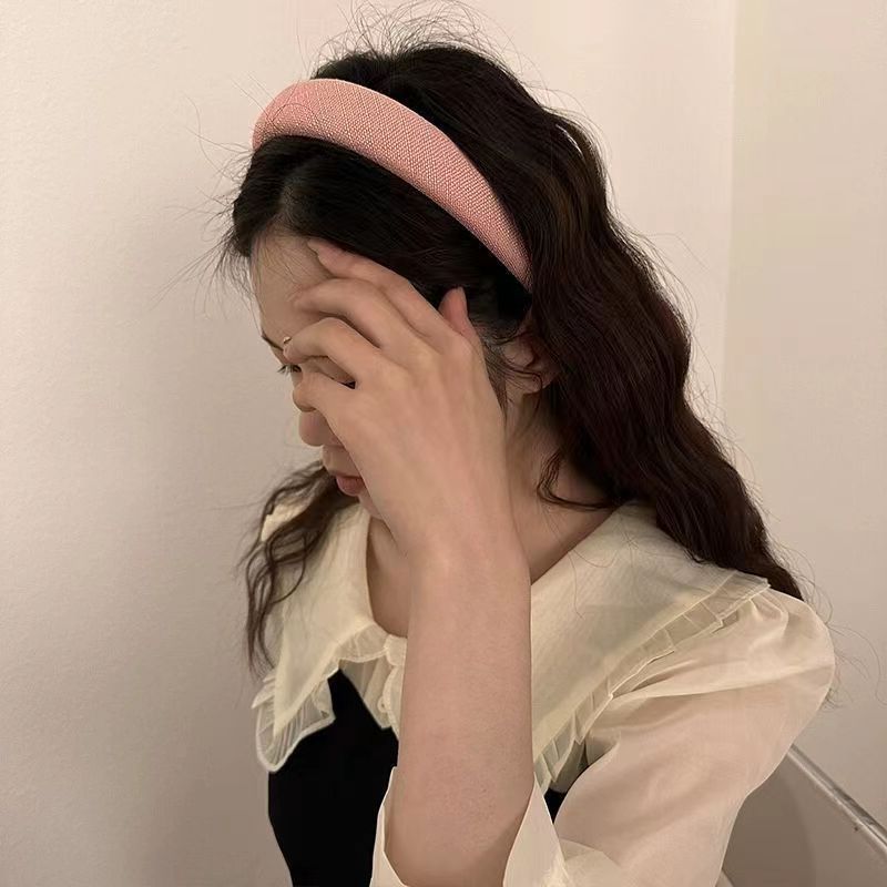Farbblock-gewebtes Stirnband Herbst Winter Vielseitiges High-End-Haarband für Frauen Süßes Haar-Accessoire im neuen Stil_voghion.com