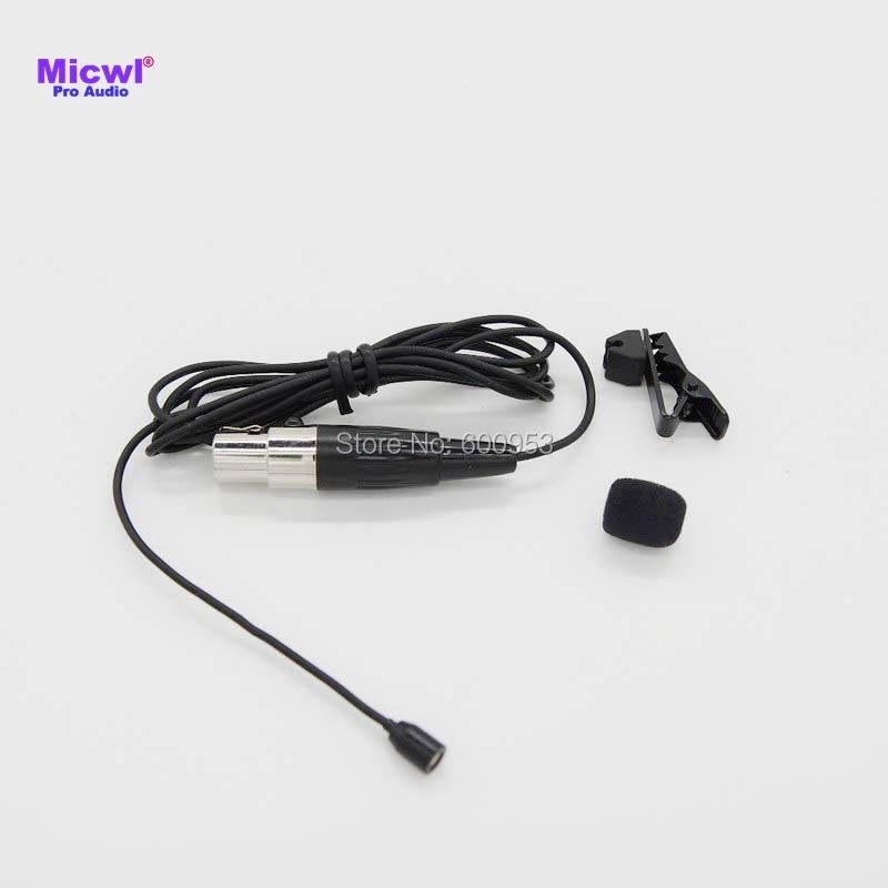 MICWL TA4F 4 kontaktų XLR mikro mini užsegamas mikrofonas su užsegimu, atlapo formos, visakryptis, skirtas „Shure Wireless“_voghion.com