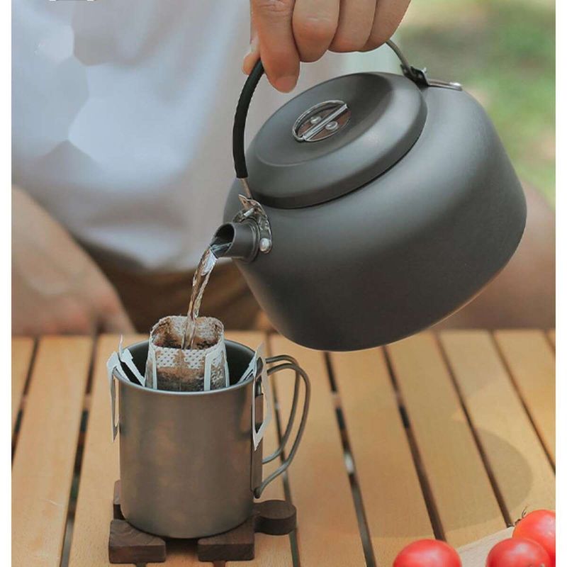 Outdoor 1,4 L haushalt tee große wasserkocher 0,8 L tragbare camping aluminium topf_voghion.com