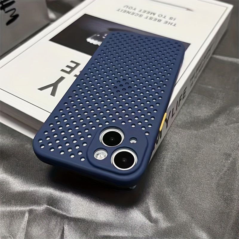 Summer Heat Dissipation Breathable Heat Dissipation Phone Case for 13 12 11 Pro XS Max XR Mini 7 8 Plus SE2020 Candy Color Soft TPU Phone Case_voghion.com