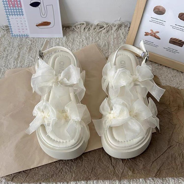 Plateausandalen Damenmode Schöne Muffin-Schuhe Damenschuhe mit Röcken Römische Strandschuhe_voghion.com