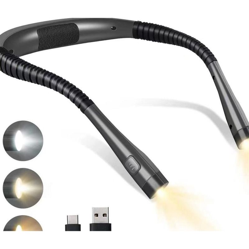 Lampada a sospensione a LED brevettata con angolazione del tubo flessibile regolabile per camera da letto e lettura all'aperto, protezione per gli occhi_voghion.com