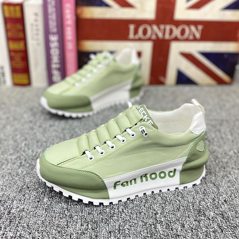 Men's new summer fabric breathable sports and leisure running small white thick soled anti slip Forrest Gump shoes_voghion.com