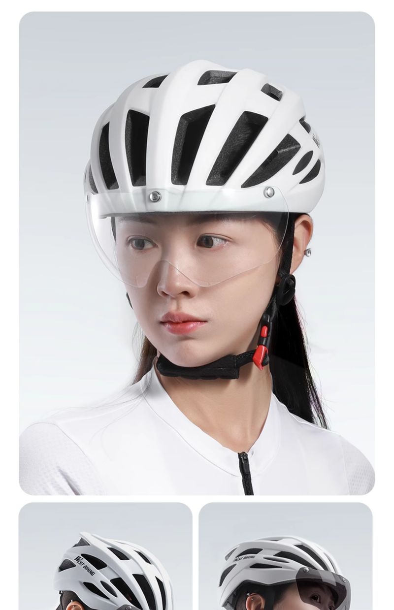 West Rider Integrierte Sicherheitskappe mit Rücklichtbrille_voghion.com